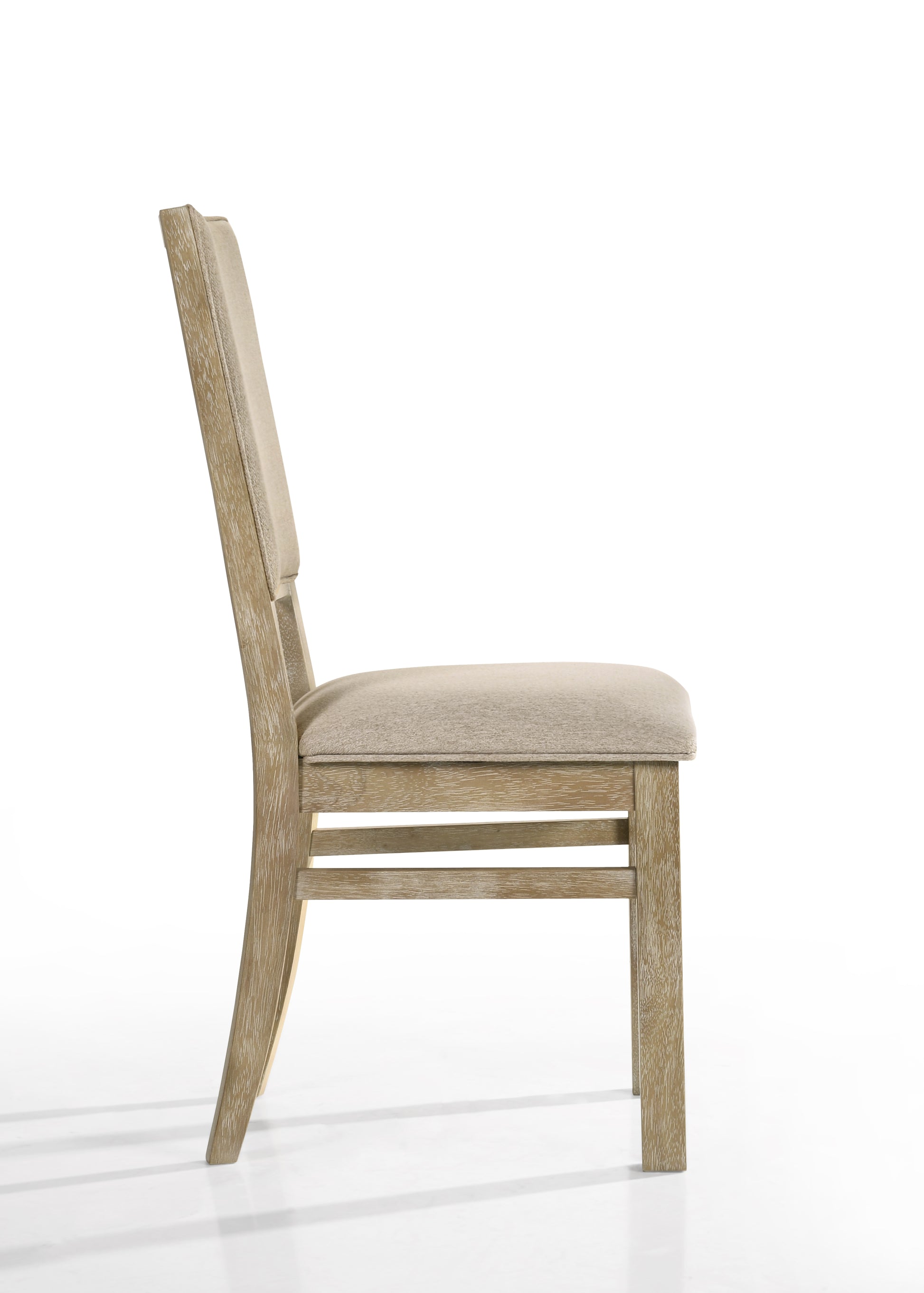 Brutus Set Of 2 Reclaimed Wheat 19" Wide Contemporary Fabric Dining Chair Wheat Fabric