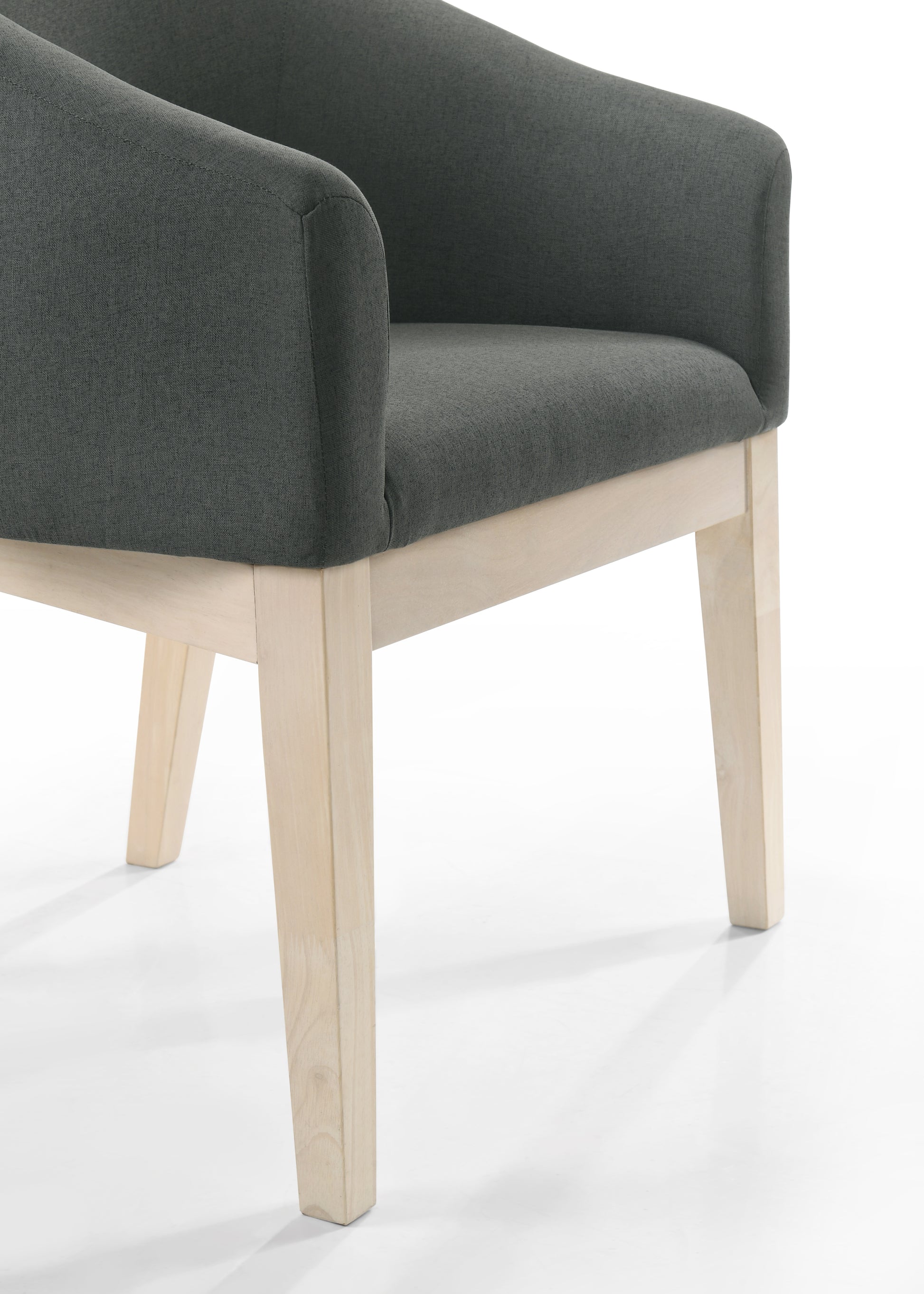 Neroli Set Of 2 Gray Fabric 23" Barrel Accent Chair Gray Fabric