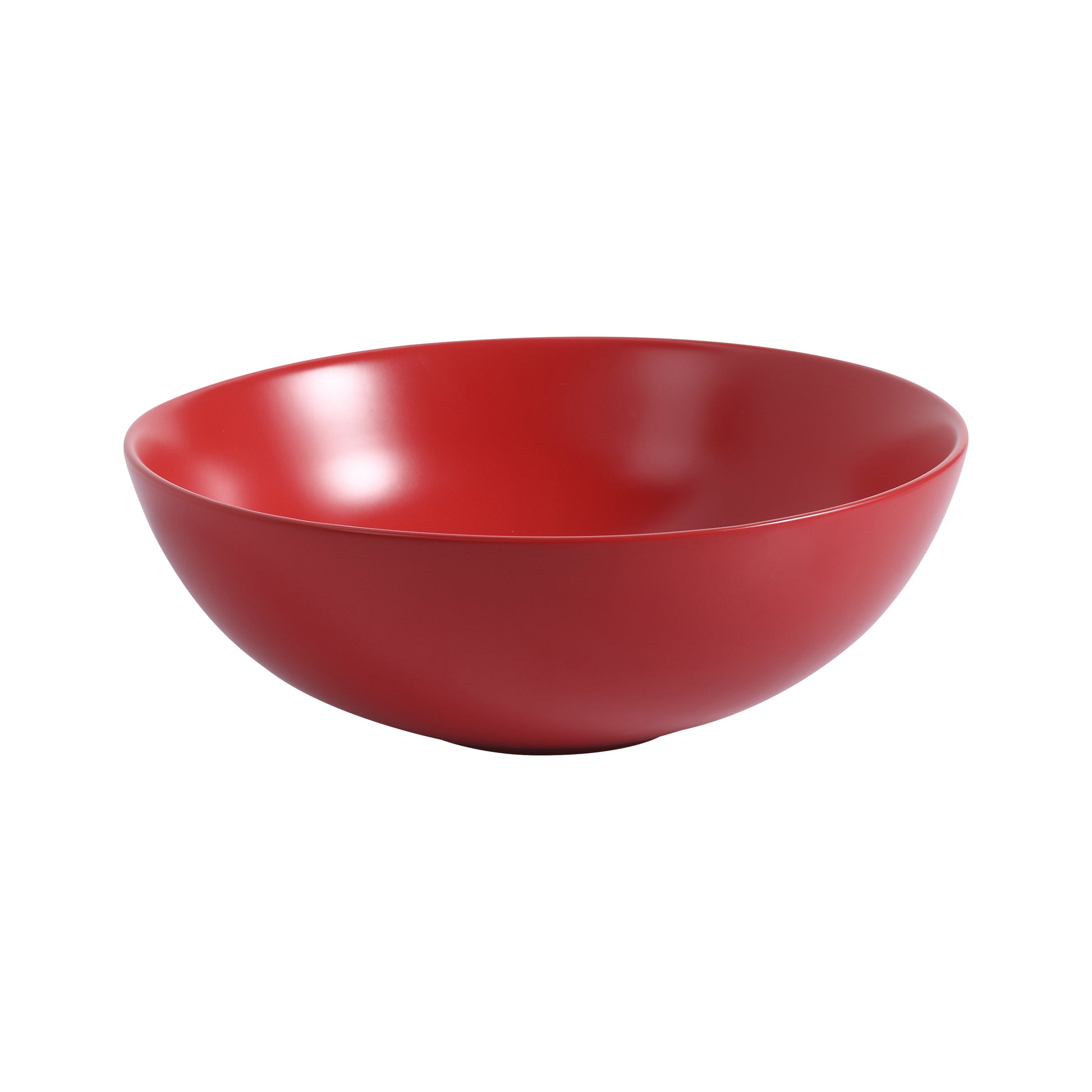 Ceramic Countertop Art Wash Basin, Vessel Sink Matt Chinese Red Red Ceramic