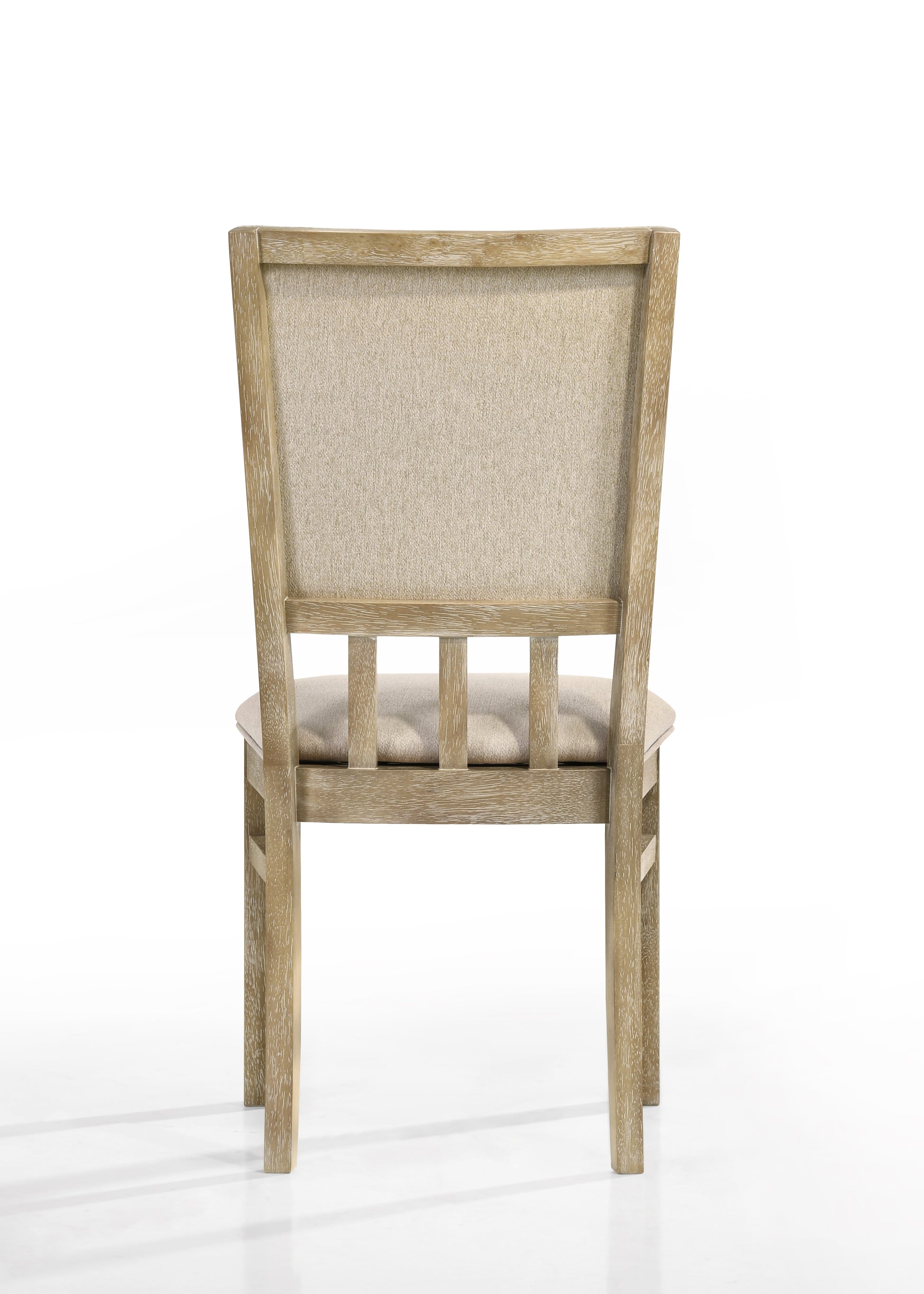 Brutus Set Of 2 Reclaimed Wheat 19" Wide Contemporary Fabric Dining Chair Wheat Fabric