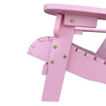 Outdoor Or Indoor Wood Children Adirondack Chair,Pink Pink Solid Wood