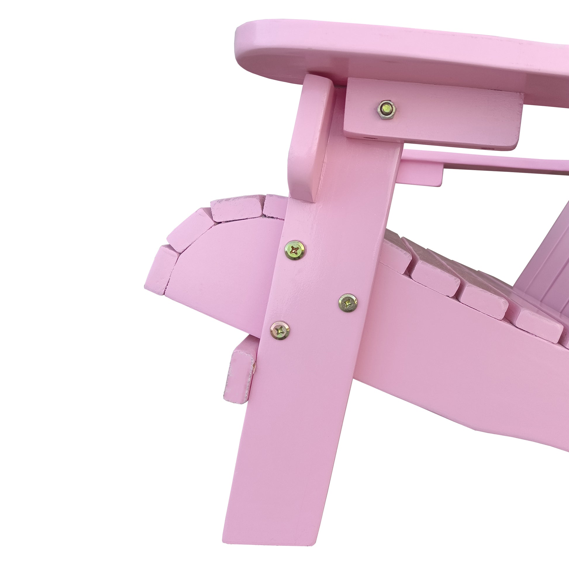 Outdoor Or Indoor Wood Children Adirondack Chair,Pink Pink Solid Wood