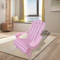 Outdoor Or Indoor Wood Children Adirondack Chair,Pink Pink Solid Wood
