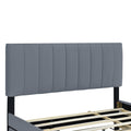Queen Size Velvet Upholstered Platform Bed With 2 Drawers And 1 Twin Xl Trundle Gray Gray Upholstered