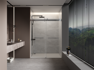 68 To 72 In. W X 76 In. H Double Sliding Frameless Soft Close Shower Door With Premium 3 8 Inch 10Mm Thick Tampered Glass And Easy Cleaning Coating, 23D02 72Bn Brushed Nickel Brushed Nickel Stainless Steel Tempered Glass