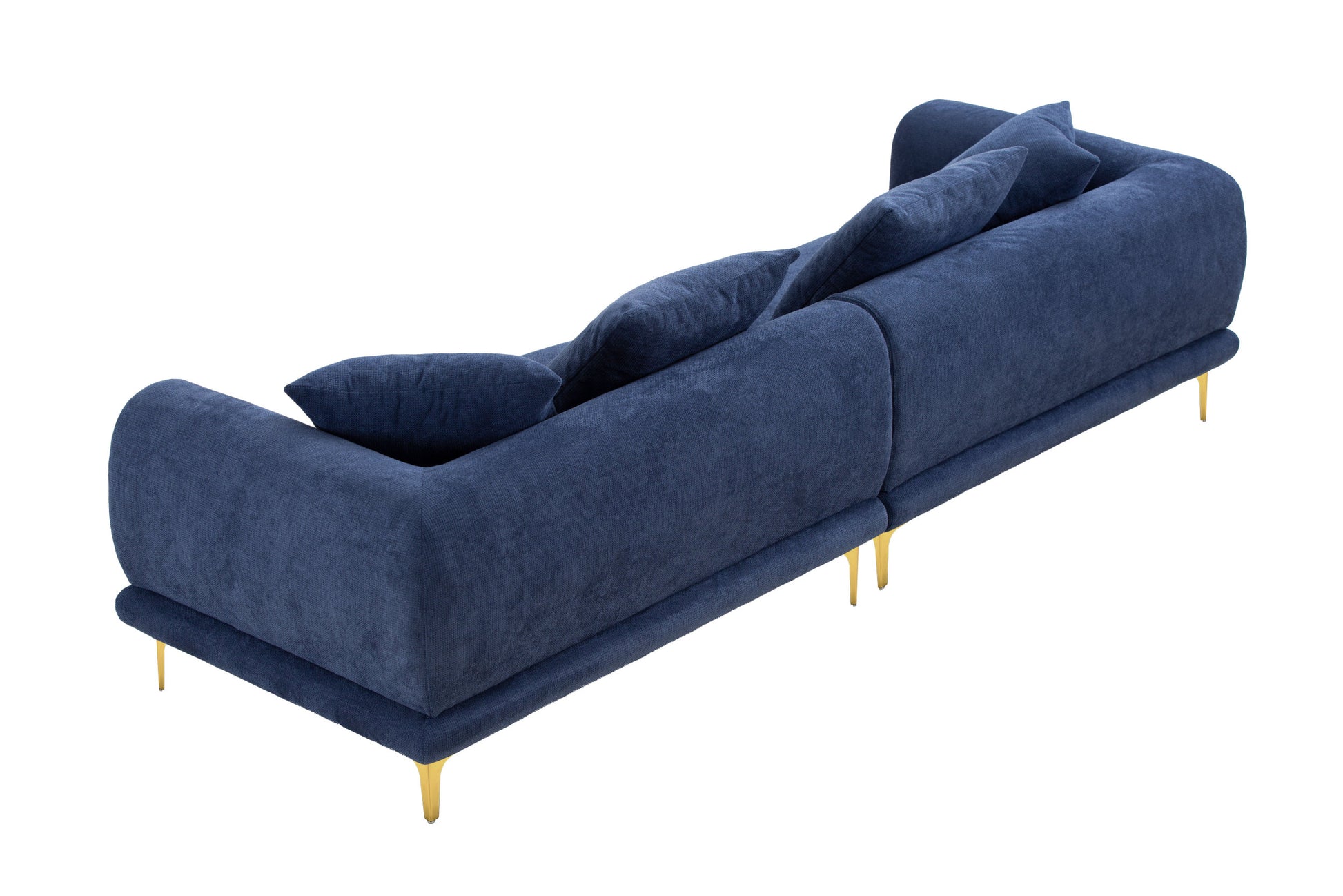 108.3'' Modern Sofa Couch 4 Seater Fabric Sofa For Livingroom Office Blue Blue Fabric