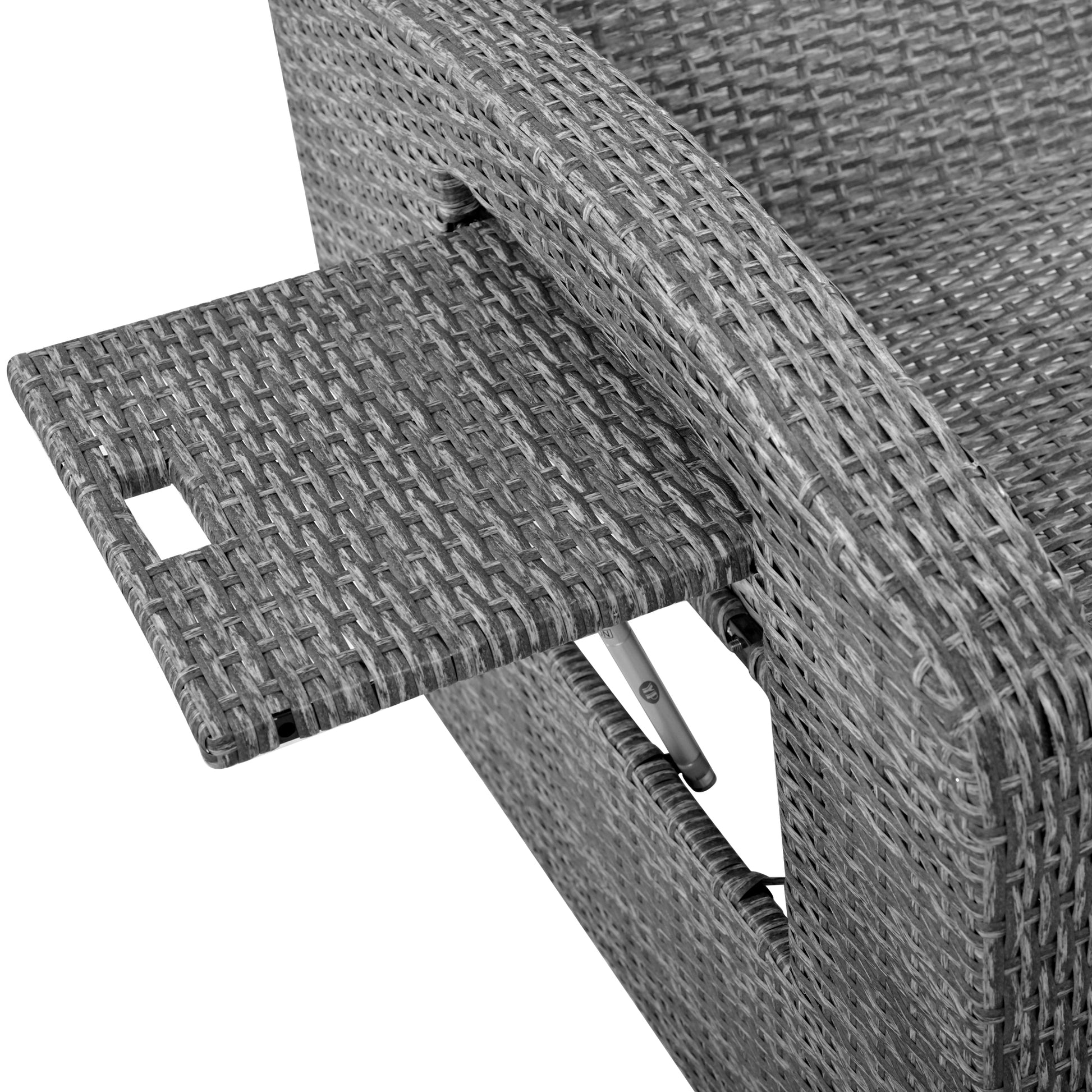 Pe Wicker Rattan Double Chaise Lounge, 2 Person Reclining Daybed With Adjustable Back And Cushions, Free Furniture Protection Cover, White Yes Complete Patio Set White Water Resistant Frame Water Resistant Cushion Garden & Outdoor Casual Sofa Seating