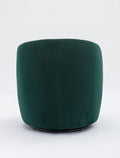 Velvet Fabric Swivel Accent Armchair Barrel Chair With Black Powder Coating Metal Ring,Green Green Foam Velvet