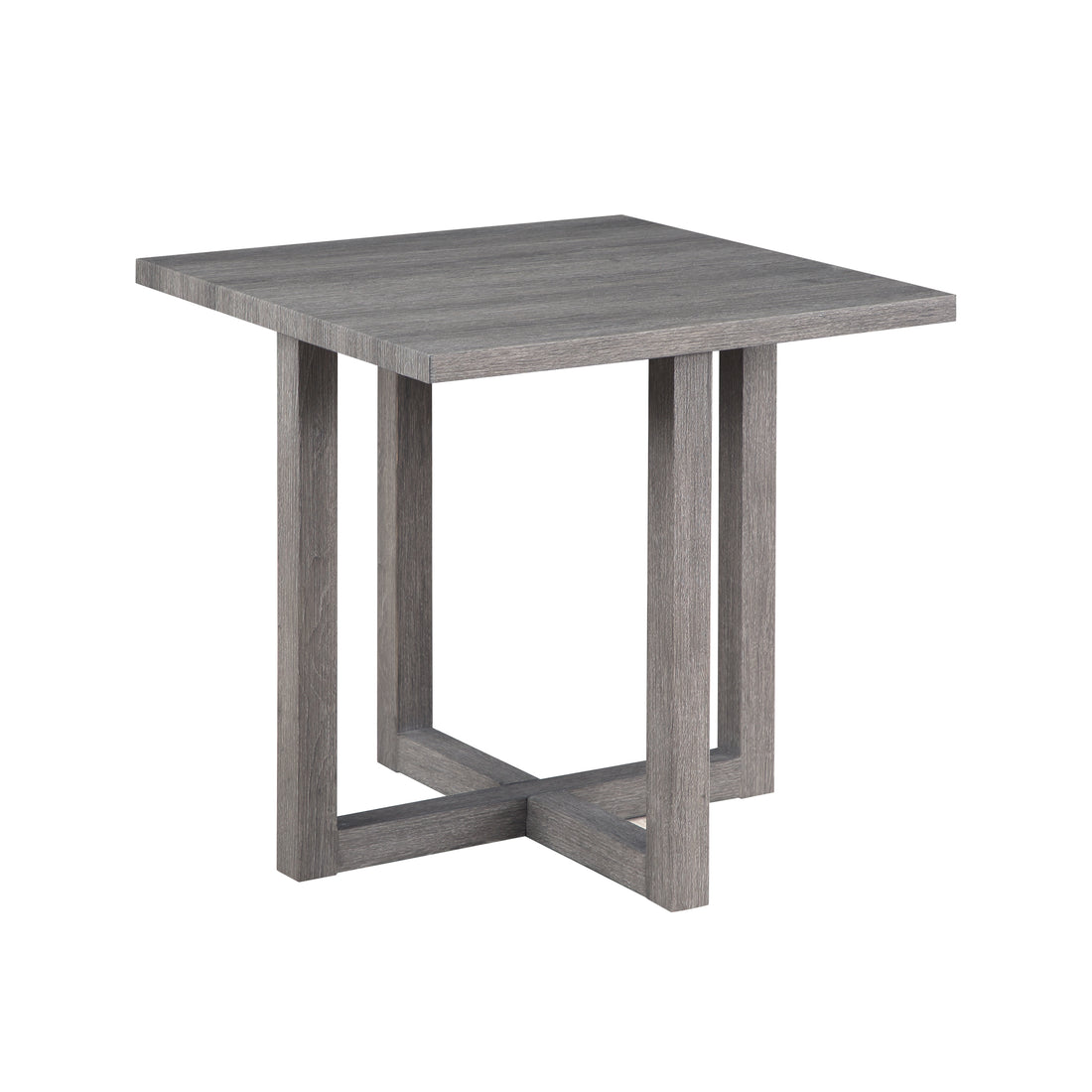 Moseberg 24" Distressed Gray End Table Light Gray Rubber Wood