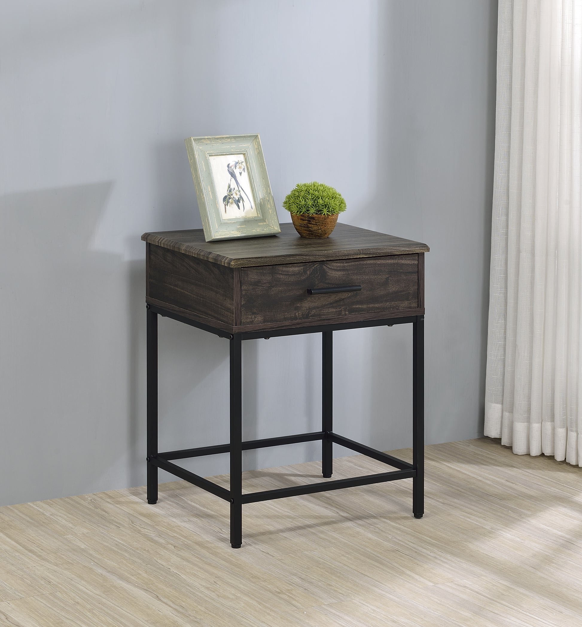 Cliff 19" Brown End Table Brown Mdf