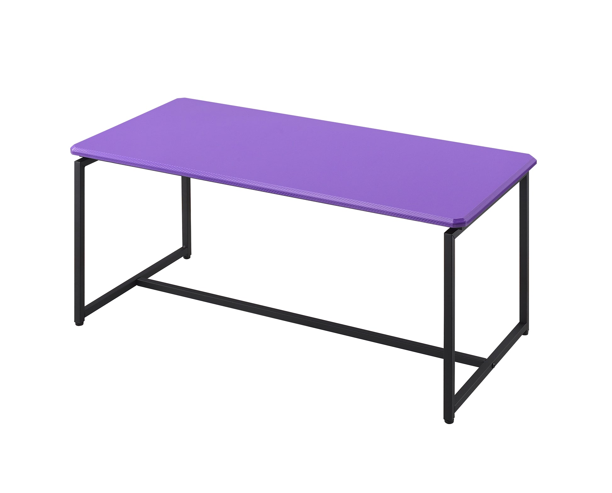 Gt 3 Piece Violet Carbon Fiber Wrap Coffee Table And End Table Set Purple Metal