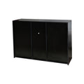 Kitchen Sideboard Cupboard With Led Light, White High Gloss Dining Room Buffet Storage Cabinet Hallway Living Room Tv Stand Unit Display Cabinet With Drawer And 2 Doors Black Mdf