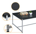 Lennox 3 Piece Black Coffee And End Table Set Black Mdf
