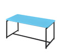 Gt 3 Piece Blue Carbon Fiber Wrap Coffee Table And End Table Set Blue Metal