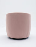 Velvet Fabric Swivel Accent Armchair Barrel Chair With Black Powder Coating Metal Ring,Pink Pink Foam Velvet