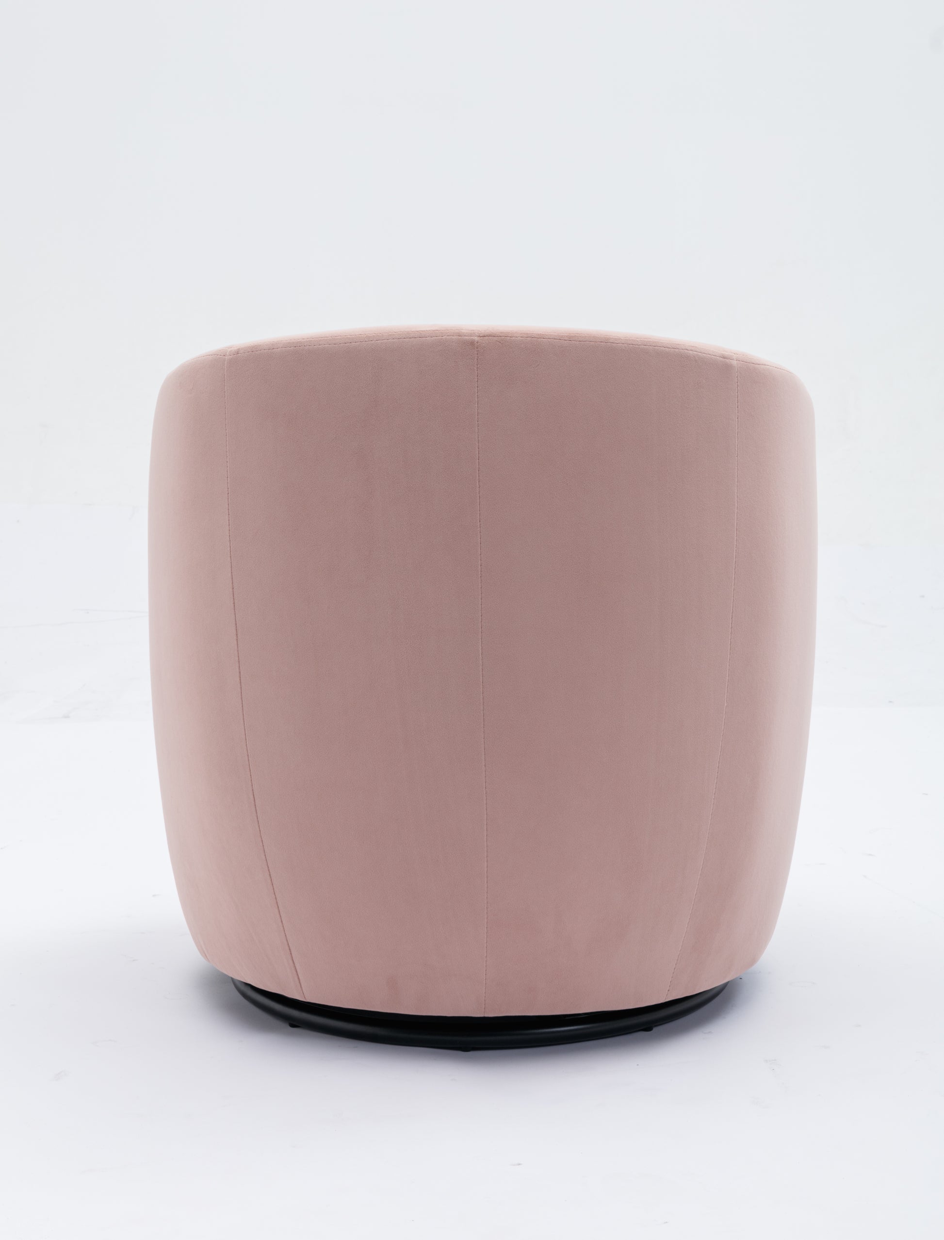 Velvet Fabric Swivel Accent Armchair Barrel Chair With Black Powder Coating Metal Ring,Pink Pink Foam Velvet