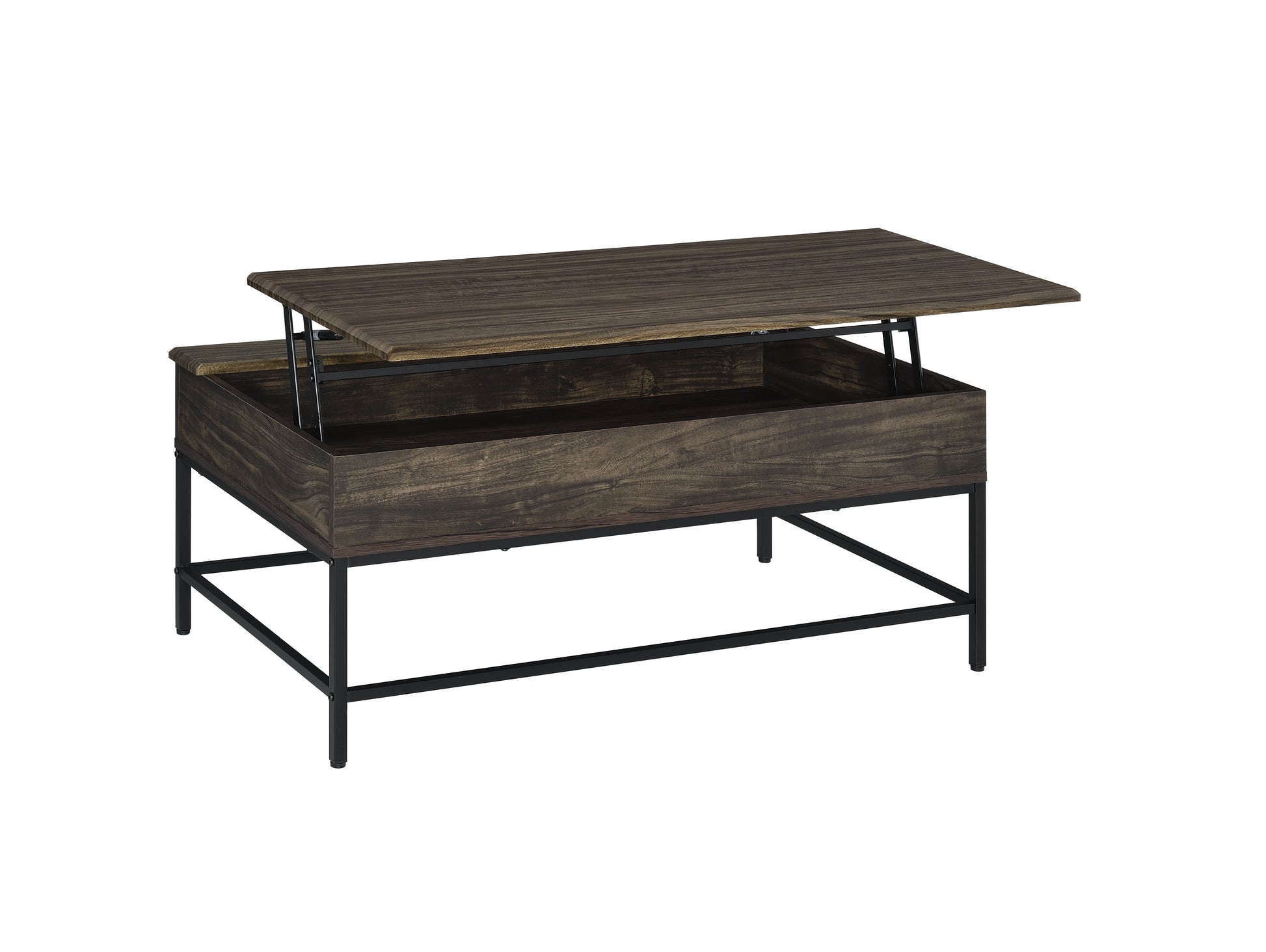 Cliff 39" Brown Lift Top Coffee Table Brown Mdf