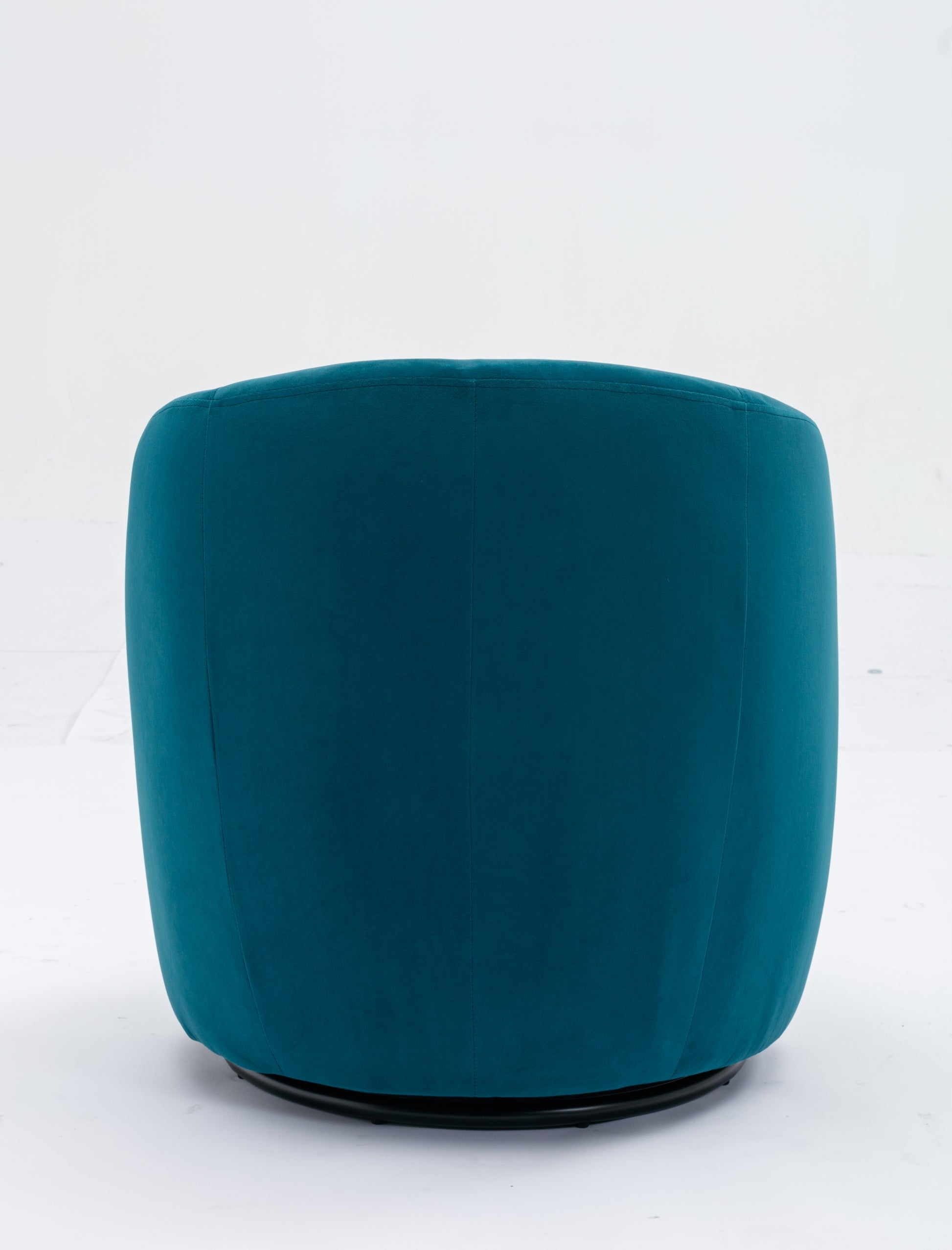 Velvet Fabric Swivel Accent Armchair Barrel Chair With Black Powder Coating Metal Ring,Teal Teal Foam Velvet