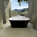 Acrylic Freestanding Soaking Bathtub with Chrome black-fiberglass-acrylic