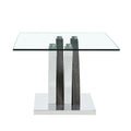 Modern Dining Table,Tea Table.Coffee Table. Tempered Glass Countertop, And Artistic Mdf Legs Are Perfect For Hosting Dinners, Conferences, Home, And Office Decorations.B 793 Transparent Glass