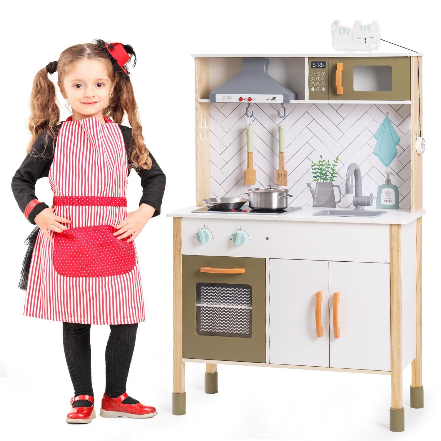 Classic Wooden Kitchen playset, Great Gift for