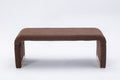 Boucle Fabric Loveseat Ottoman Footstool Bedroom Bench Shoe Bench With Gold Metal Legs,Coffee Brown Brown Foam Boucle