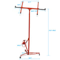 Drywall Lift Panel 13' Lift Drywall Panel Hoist Jack Lifter,Red Red Steel