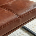 Red Brown Pu Leather Leisure Black Metal Frame Recliner Chair For Living Room And Bedroom Furniture Brown Pu Leather