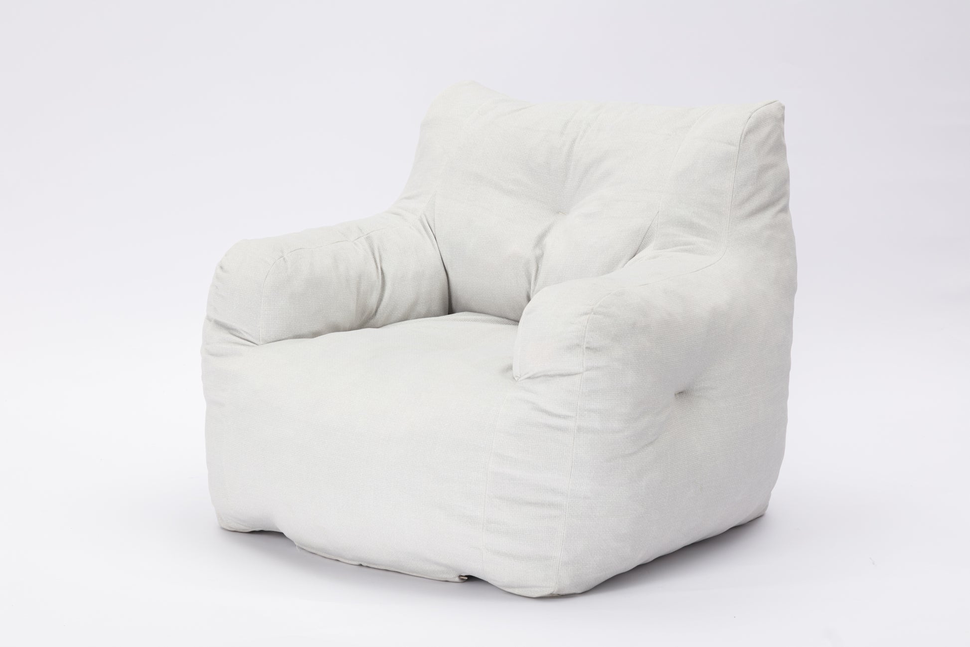 010 Soft Velvet Fabric Bean Bag Chair Filled With Memory Sponge,Ivory Ivory Velvet Soft Modern Foam Velvet