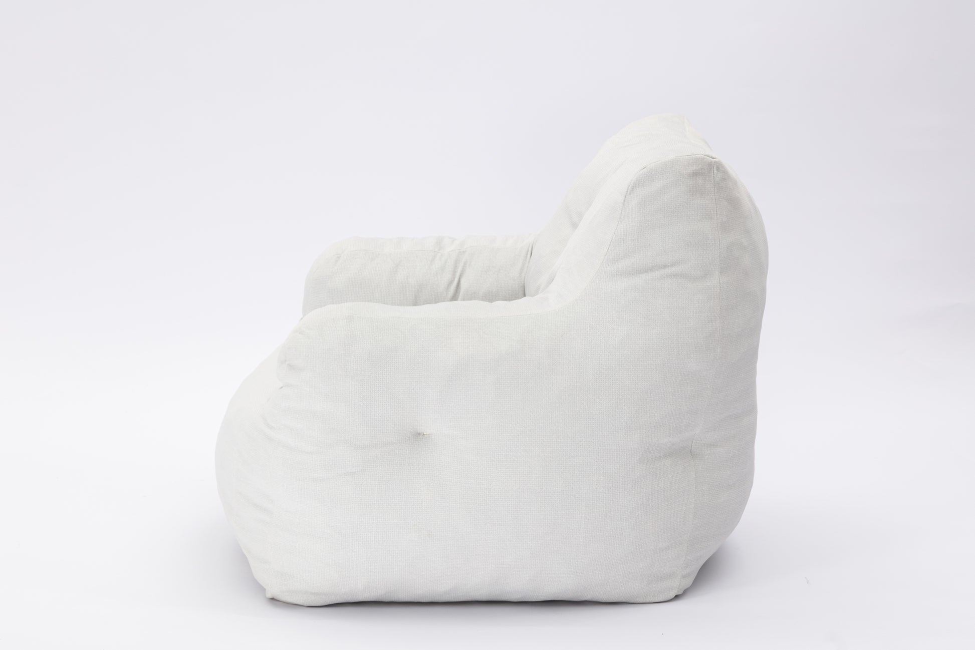 010 Soft Velvet Fabric Bean Bag Chair Filled With Memory Sponge,Ivory Ivory Velvet Soft Modern Foam Velvet