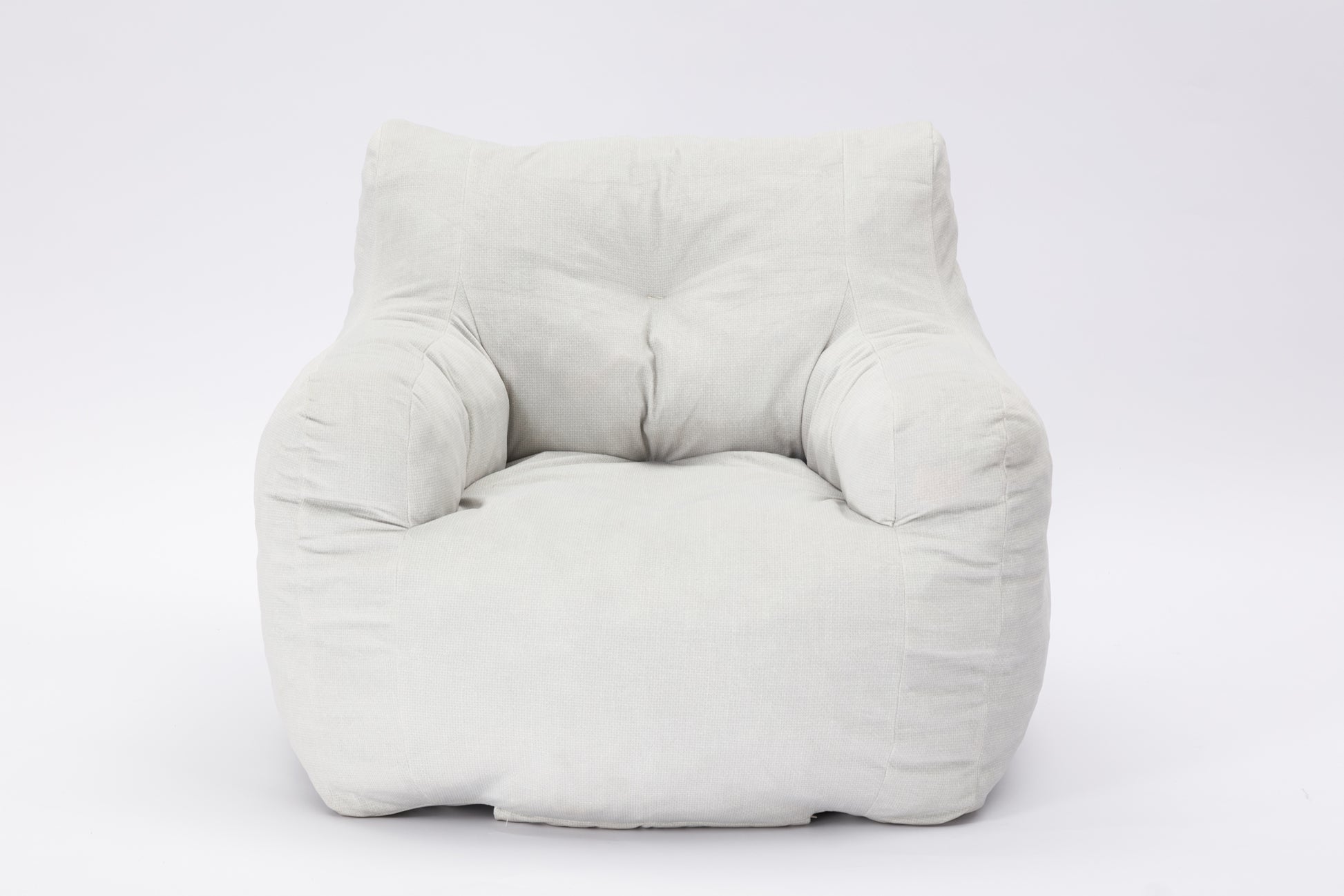 010 Soft Velvet Fabric Bean Bag Chair Filled With Memory Sponge,Ivory Ivory Velvet Soft Modern Foam Velvet