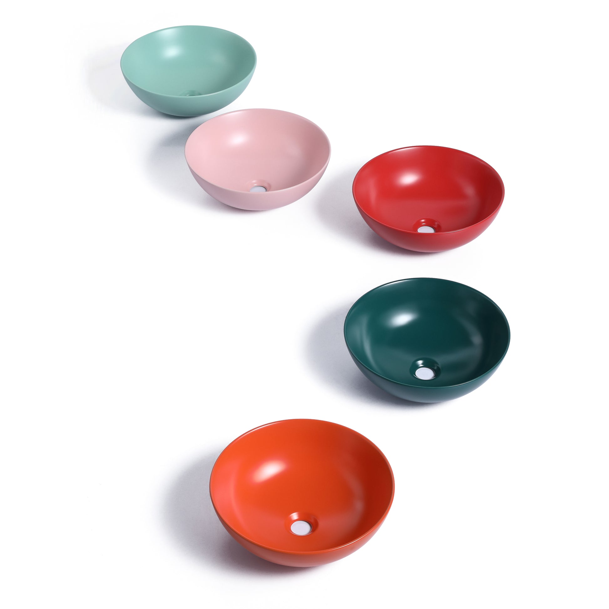 Ceramic Countertop Art Wash Basin, Vessel Sink Matt Hermes Orange Orange Ceramic