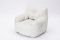 010 Soft Velvet Fabric Bean Bag Chair Filled With Memory Sponge,Ivory Ivory Velvet Soft Modern Foam Velvet