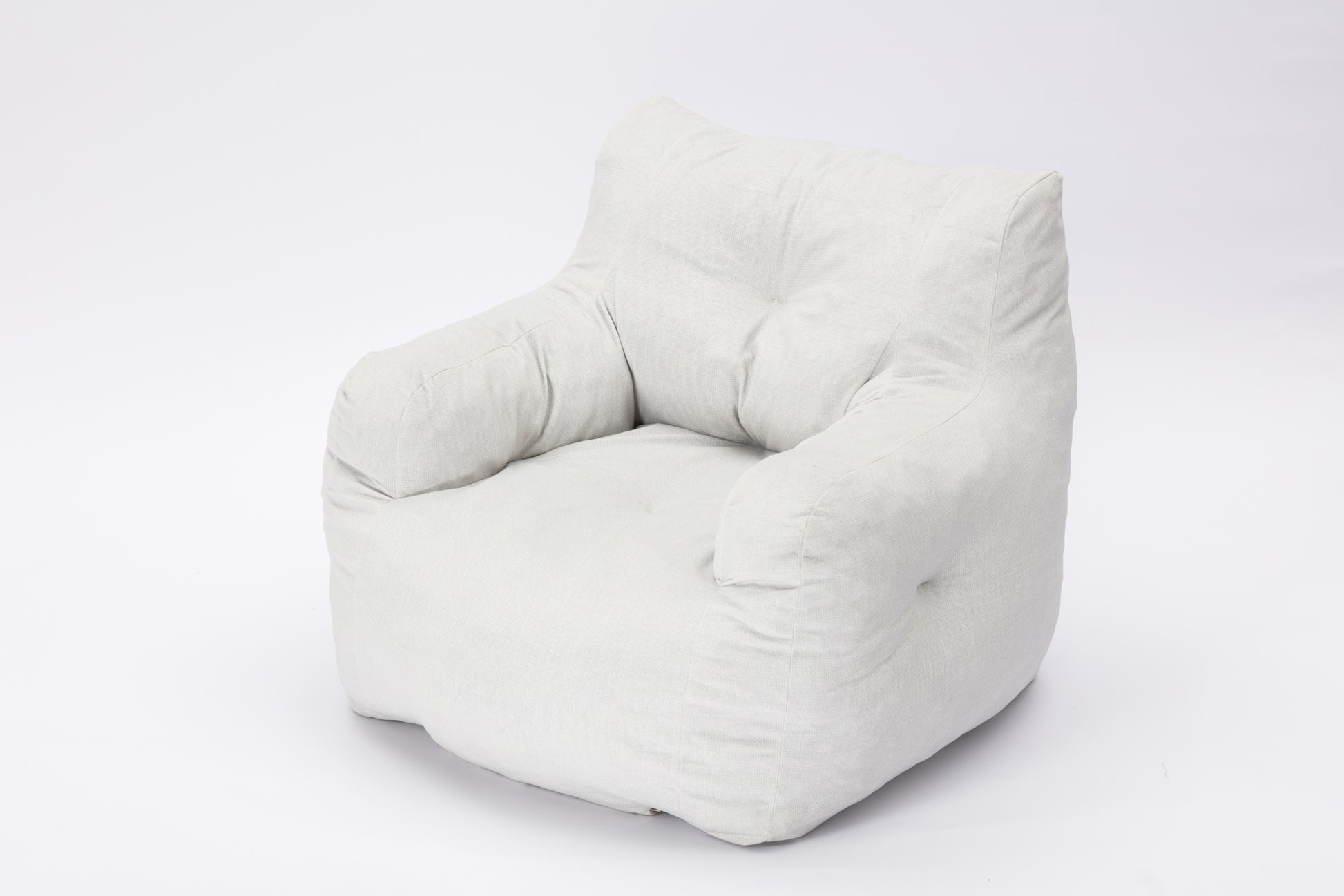 010 Soft Velvet Fabric Bean Bag Chair Filled With Memory Sponge,Ivory Ivory Velvet Soft Modern Foam Velvet