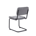 Light Grey Modern Simple Style Dining Chair Pu Leather Black Metal Pipe Dining Room Furniture Chair Set Of 4 Light Grey Pu Leather