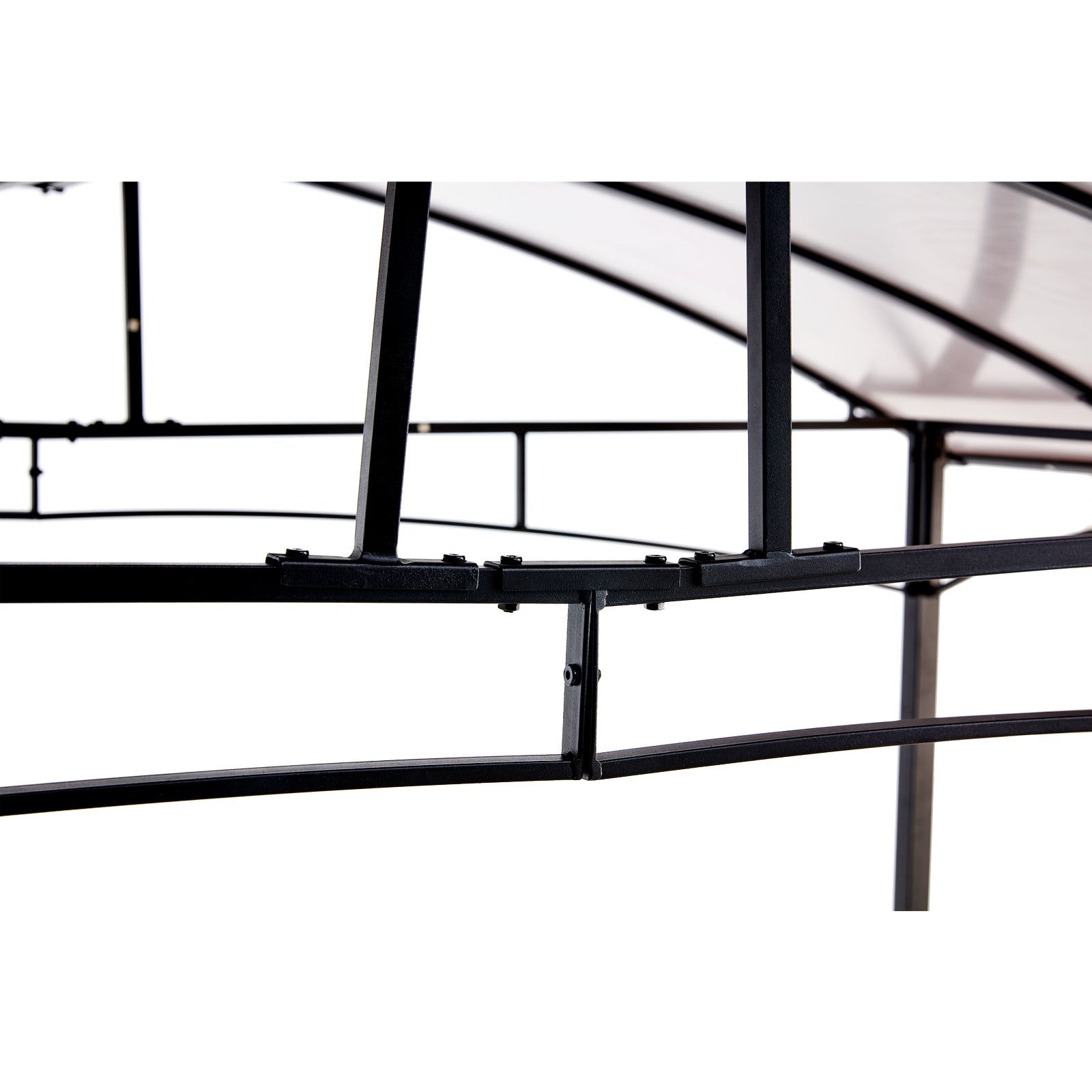 Grill Gazebo 8X5Ft,Outdoor Patio Canopy,Bbq Shelter With Steel Hardtop And Side Shelves Black Steel