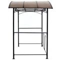 Grill Gazebo 8X5Ft,Outdoor Patio Canopy,Bbq Shelter With Steel Hardtop And Side Shelves Black Steel