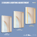 30X20 Inch Led Bathroom Medicine Cabinet Surface Mounted Cabinets With Lighted Mirror White Left Open White Modern Aluminium