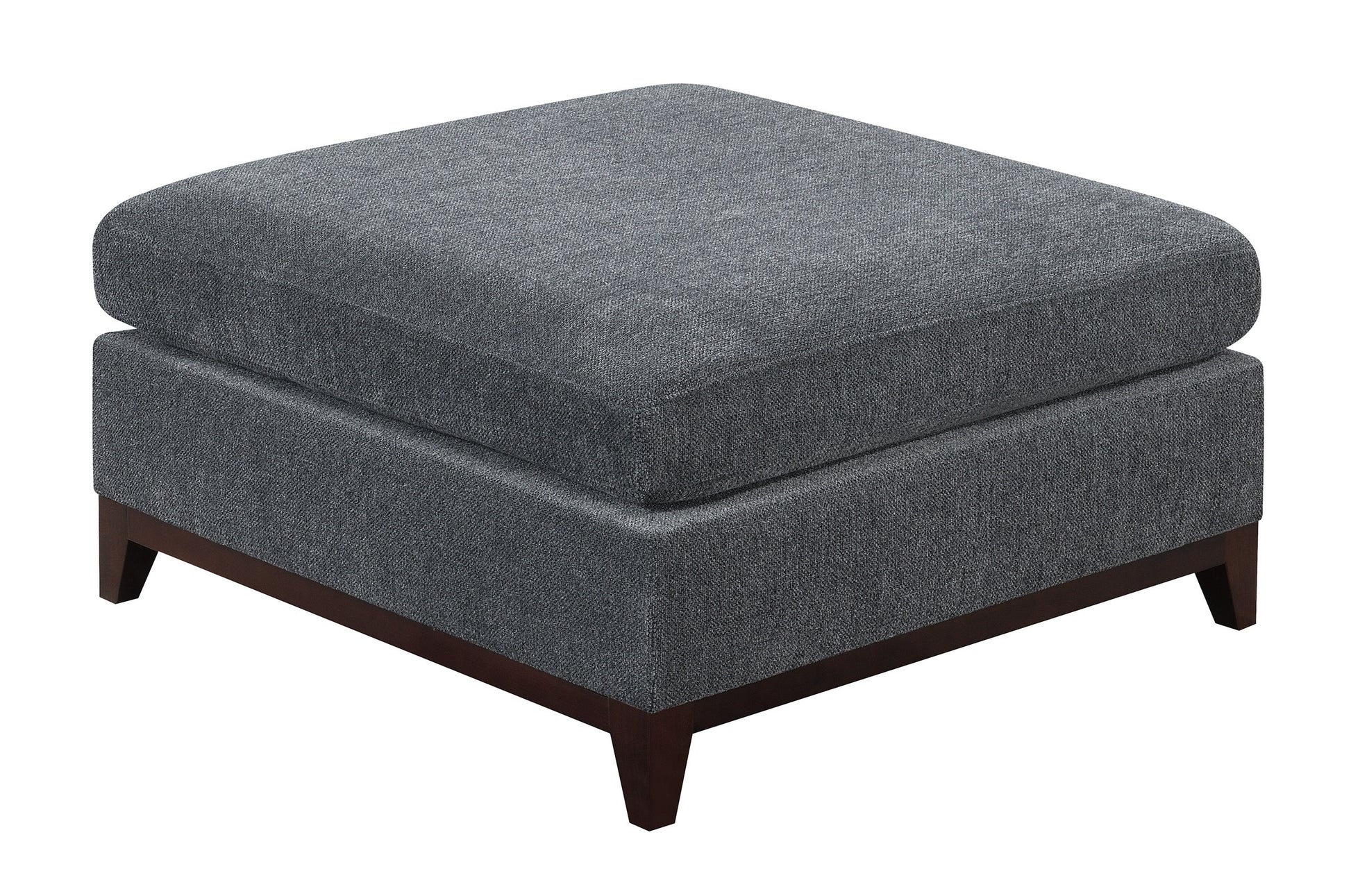 Ash Grey Chenille Fabric Modular Sofa Set 6Pc Set Living Room Furniture Couch Sofa Loveseat 4X Corner Wedge 1X Armless Chair And 1X Ottoman Tufted Back Gun Ash Chenille Wood Primary Living Space Cushion Back Contemporary,Modern Modular Chenille 6 Seat