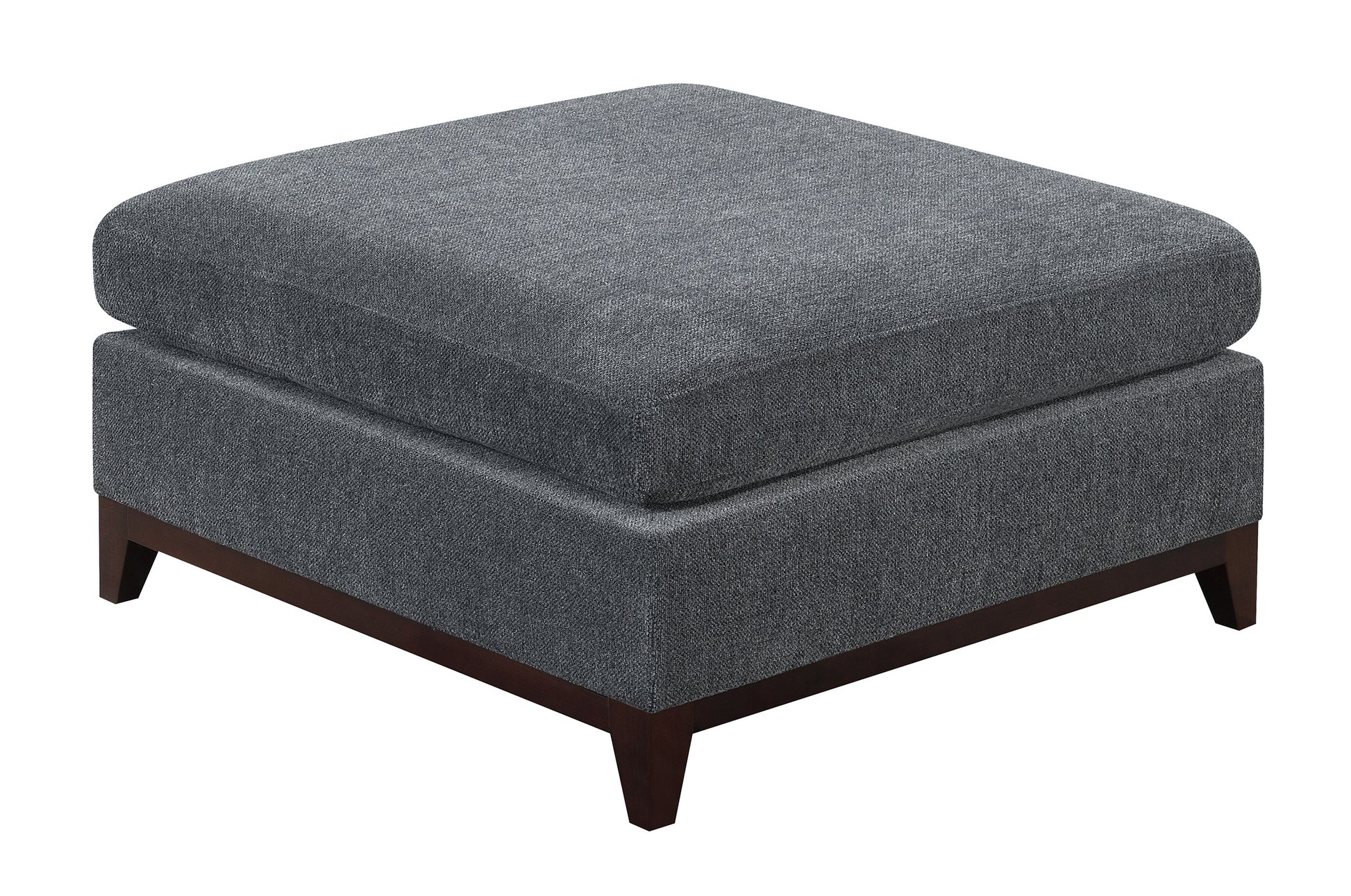 Ash Grey Chenille Fabric Modular Sectional 7Pc Set Living Room Furniture U Sectional Couch 2X Corner Wedge 3X Armless Chairs And 2X Ottomans Tufted Back Gun Ash Chenille Wood Primary Living Space Cushion Back Contemporary,Modern Modular Chenille 7 Seat