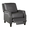 Push Back Reclining Chair Transitional Style Grey Color Self Reclining Motion Chair 1Pc Cushion Seat Modern Living Room Furniture Gray Primary Living Space Transitional Solid Wood