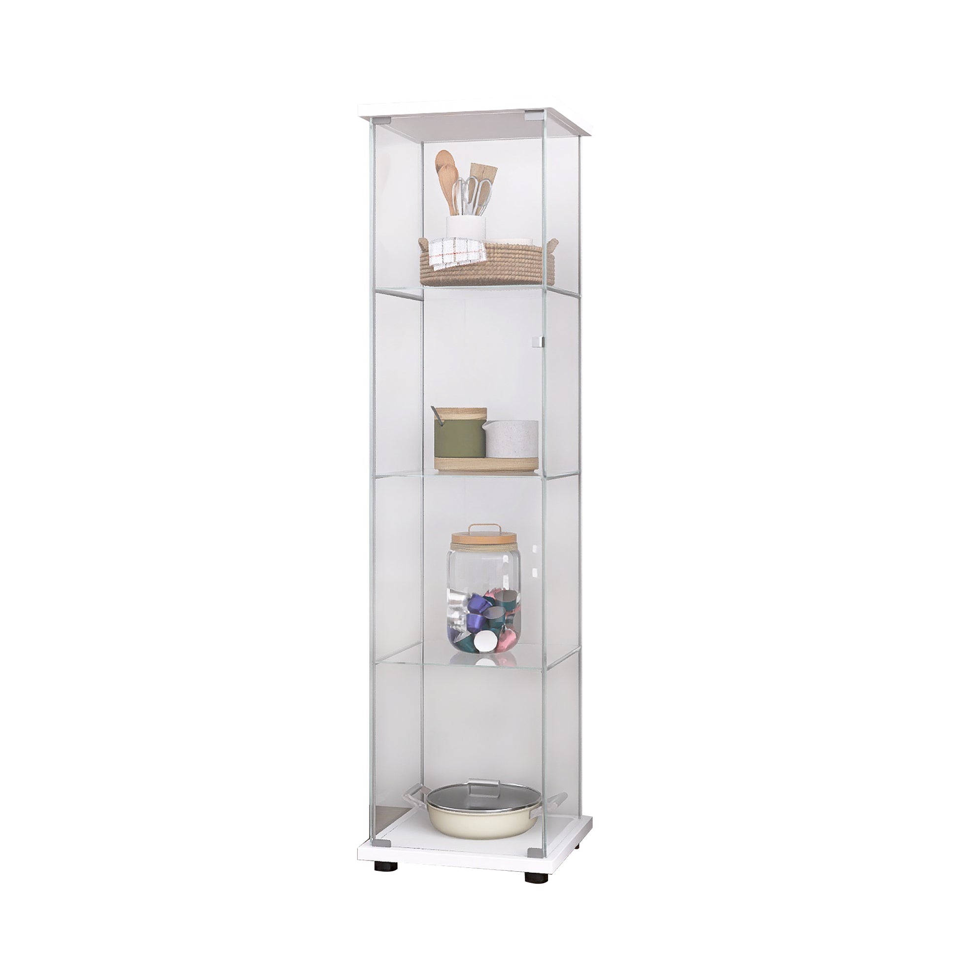 Glass Cabinet B Glass Display Cabinet 4 Shelves