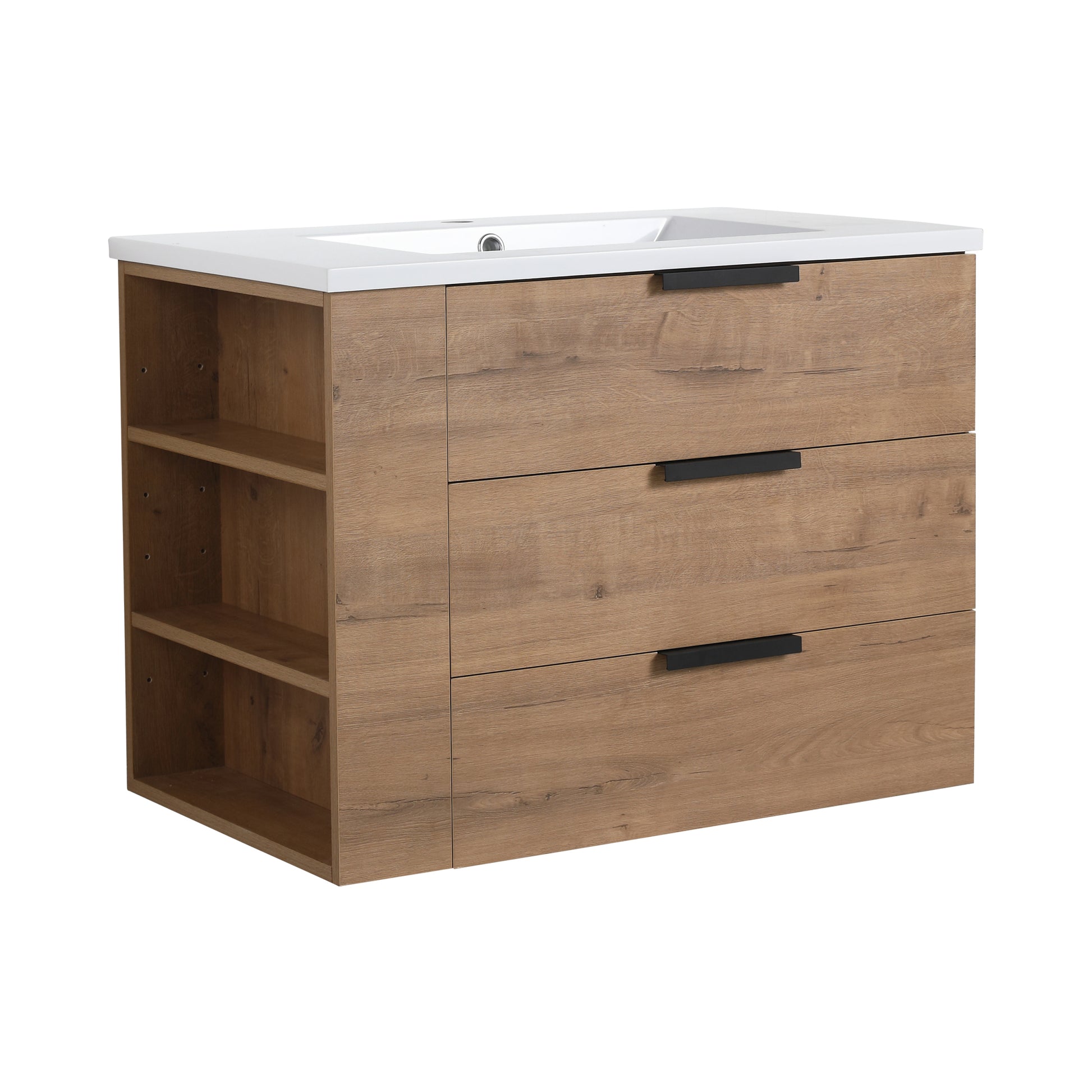 30 Inch Bathroom Vanity With Top G BVB01430LIMO 3-imitative oak-plywood