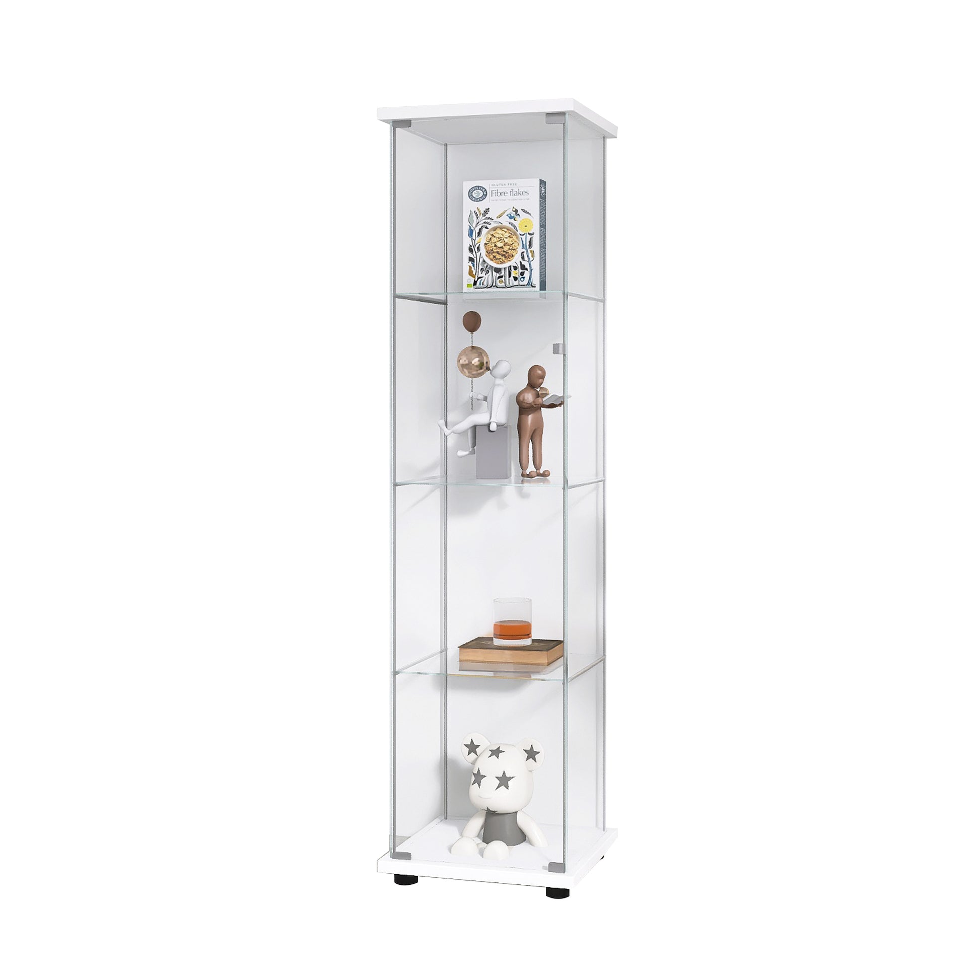 Glass Cabinet B Glass Display Cabinet 4 Shelves