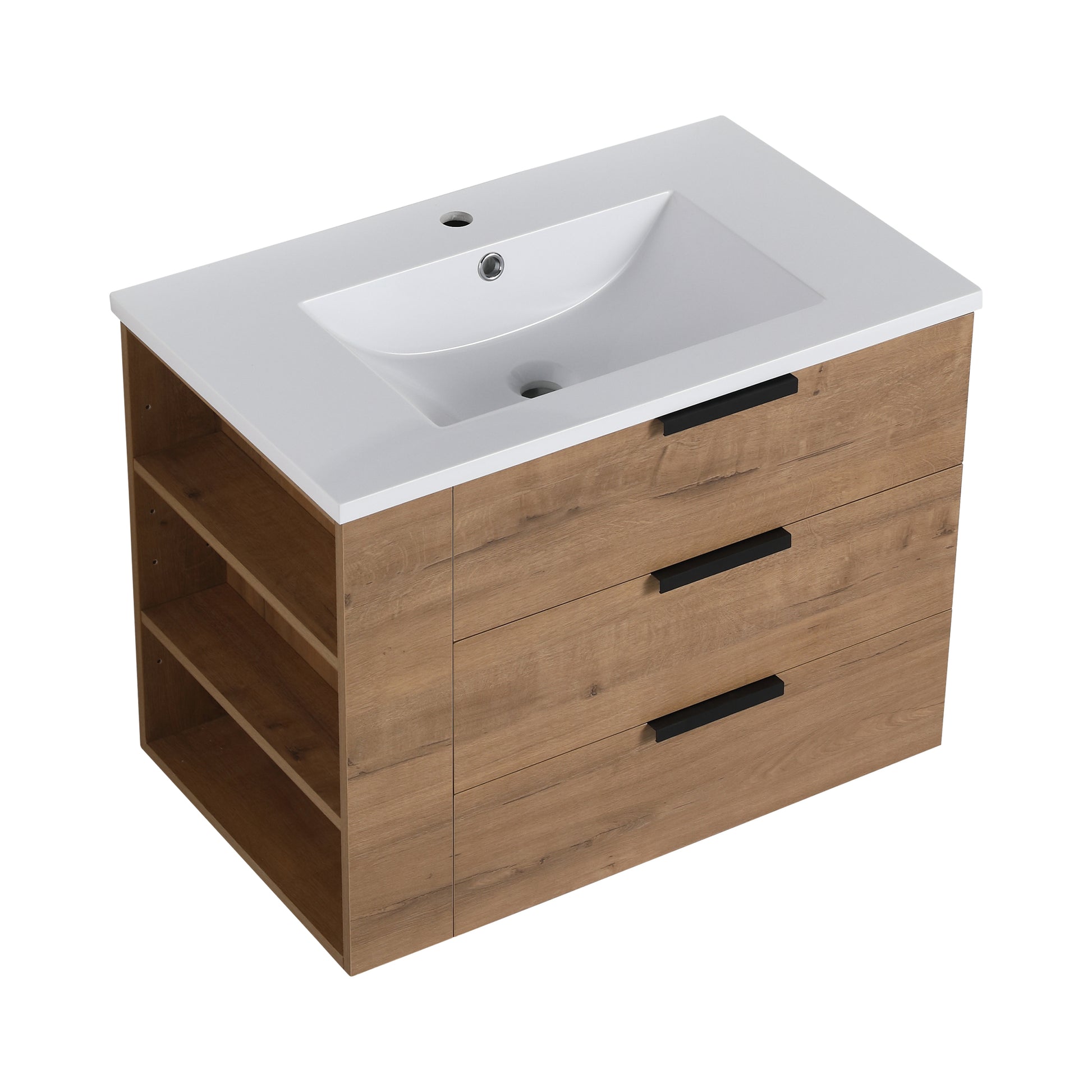 30 Inch Bathroom Vanity With Top G BVB01430LIMO 3-imitative oak-plywood