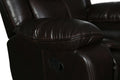 Transitional Leather Air Reclining Chair Brown Foam Leather