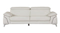 Top Grain Italian Leather Sofa White Foam Leather