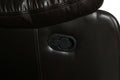 Transitional Leather Air Reclining Chair Brown Foam Leather