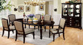 Classic Contemporary Set of 2 Arm Chairs Dark Walnut pewter-dining