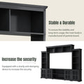 Minimalism Entertainment Wall Unit With Bridge, Modern Tv Console Table For Tvs Up To 70